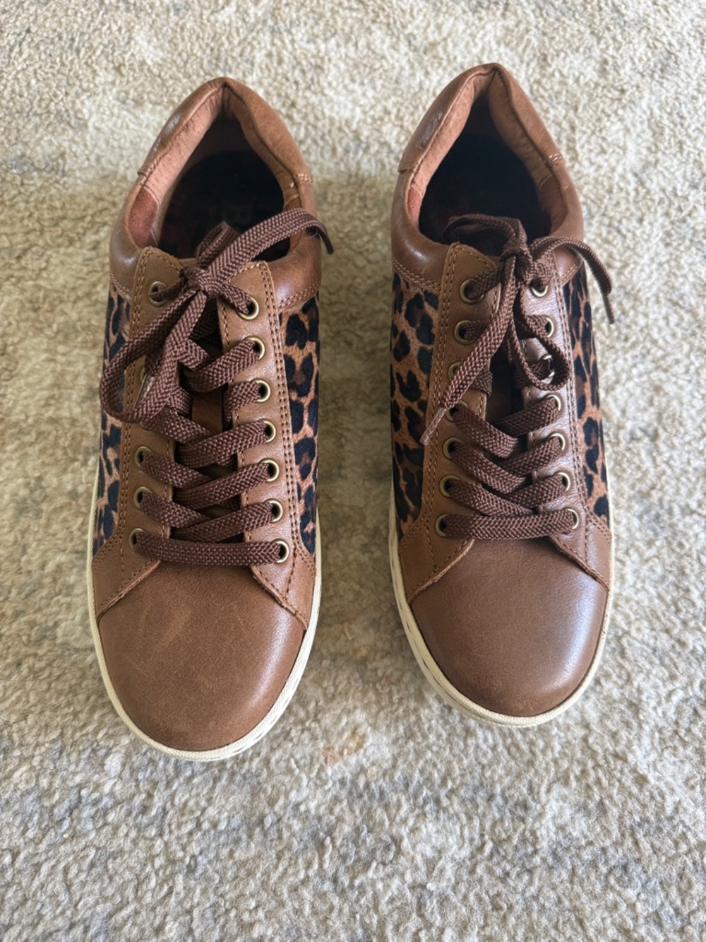 Born Tan leopard Leather sneaker